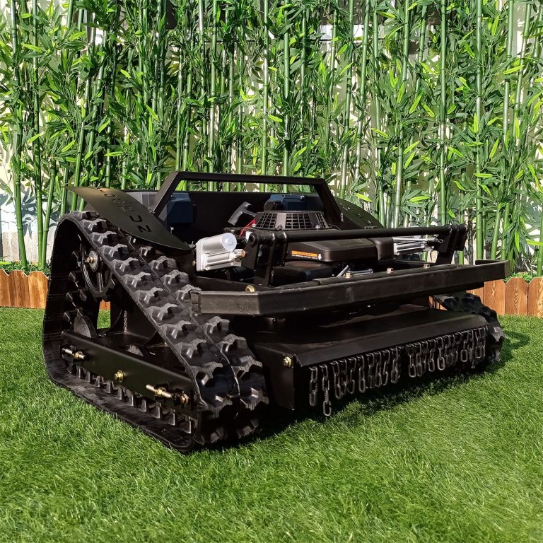 Vigorun Tech wireless radio control caterpillar lawn cutting machine