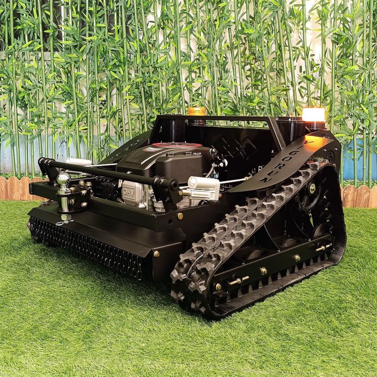 remote operated wheeled greenhouse lawn trimmer