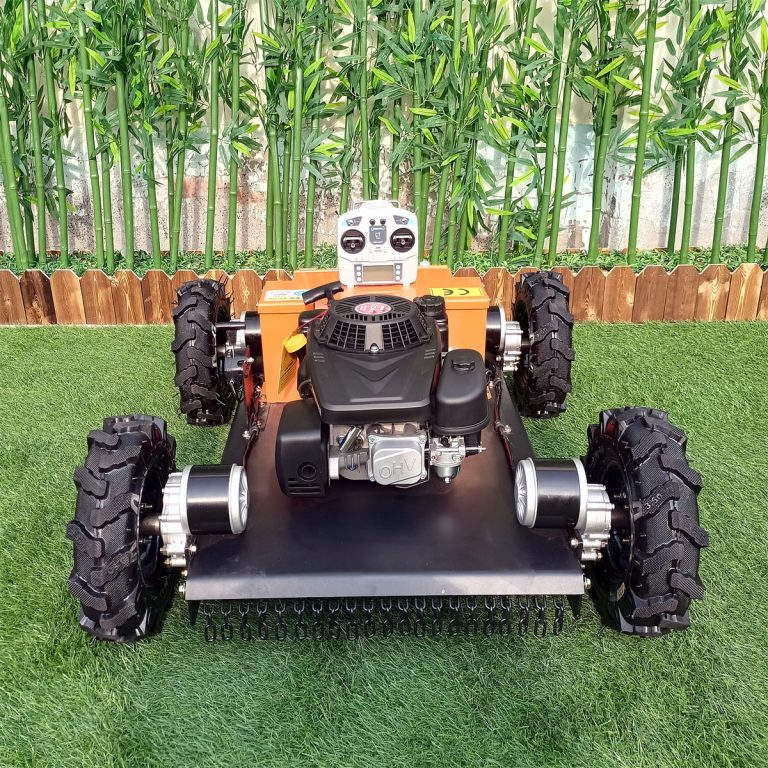 remote operated 4WD roadside tank lawn mower China manufacturer factory