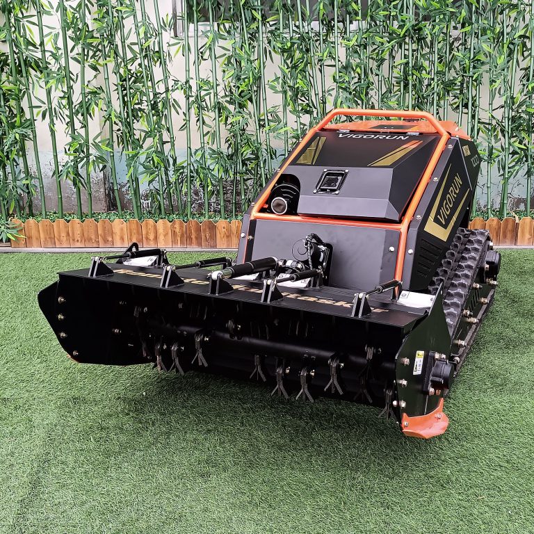 agriculture gasoline powered adjustable cutting height tracked remote operated angle snow plow