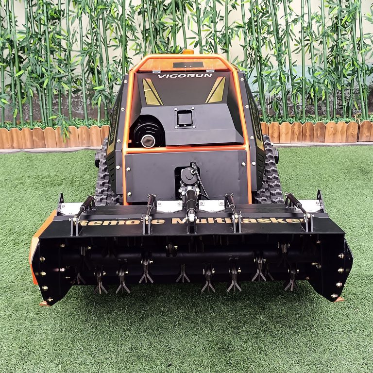 strong power petrol engine remote control distance 100m crawler remote control forestry mulcher